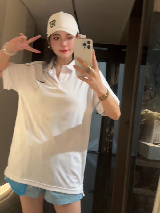 NK速干纯色运动短袖Polo衫（波哥蕾姐都是黑色M 白色XL） 商品图9