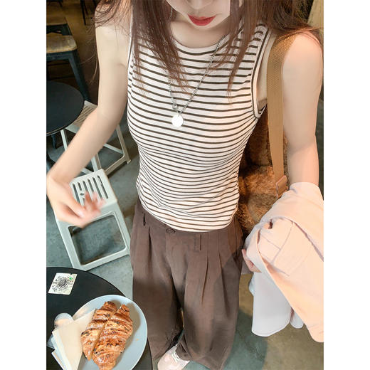 <曾小咸推荐>衬衫条纹背心裤子【预售款，预计3-15天发货】 商品图6