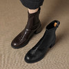OLD 1265厚底马丁靴真皮粗跟弹力显瘦靴高跟短靴 商品缩略图0