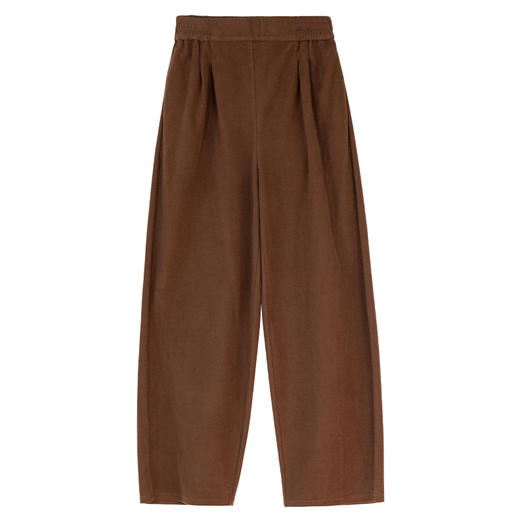 牧衣游原创 舒适棉裤子女秋新款软糯亲肤显瘦宽松百搭休闲裤 青麦 商品图4