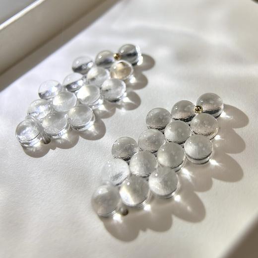 订购16周到｜BUBUN-organ #1-不规则菱形 冷工玻璃 耳环（中号）［日本设计师］ 商品图7