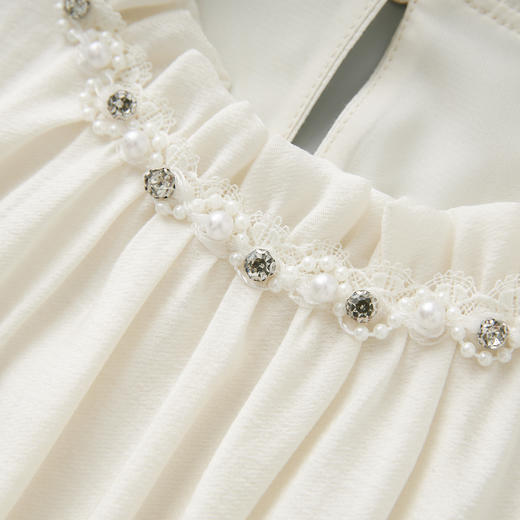 「高货wl」全新升级【铂金会员247/天猫329/差价82】(95102)洛诗琳法式重工钉珠衬衫2025秋季木耳边气质雪纺上衣女 商品图2