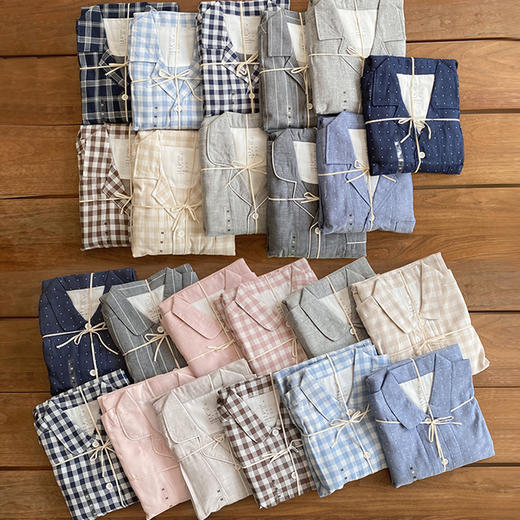 100%棉 双层纱家居服男款   A-5323 商品图2