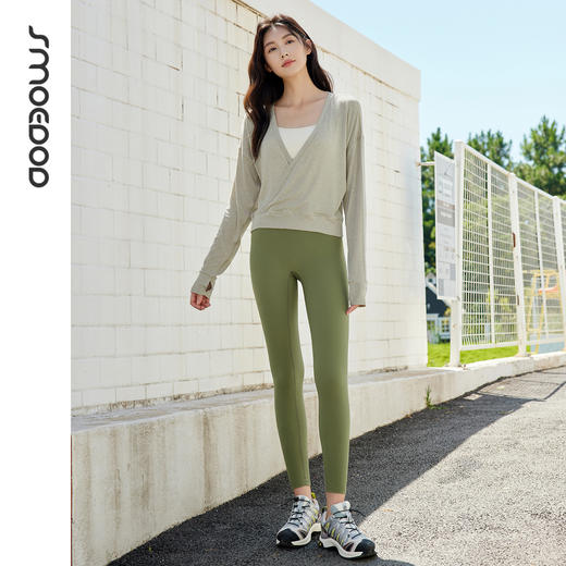 SMOEDOD/水沐伊朵高腰收腹提臀九分瑜伽裤适合跑步健身外穿6636 商品图5