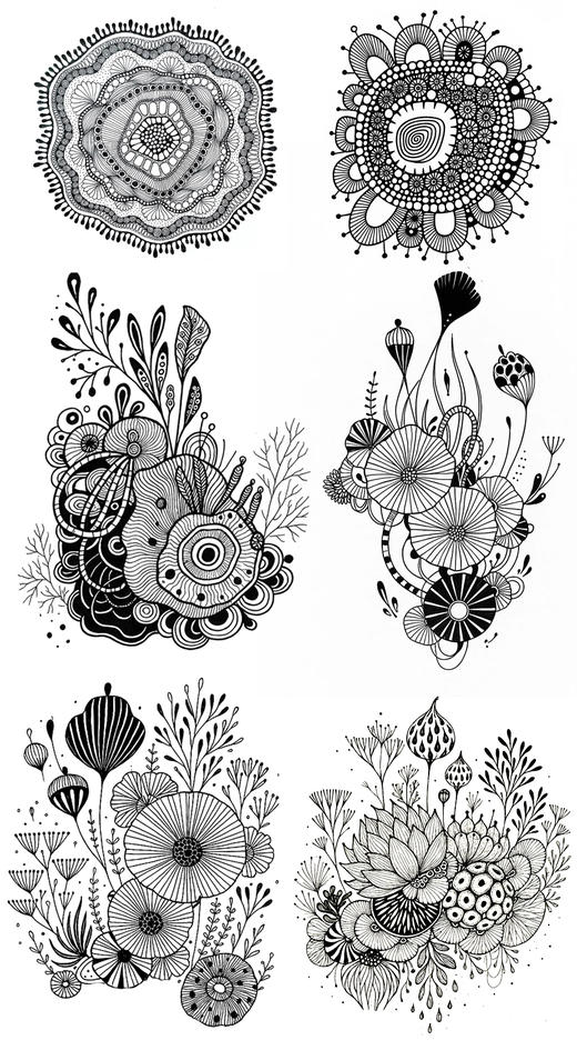 《会发光的小伞：奇妙水母的海底舞会》海洋线描【自动发货：下单后，点击手机短信中收到的链接，即可获取文件下载的链接；如有任何问题，可添加客服微信hm33268获得帮助】 商品图2