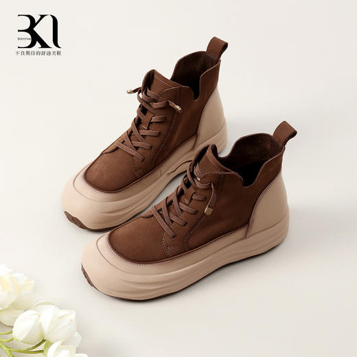 BAKERLOO系带中帮厚底休闲女鞋JY192 商品图0