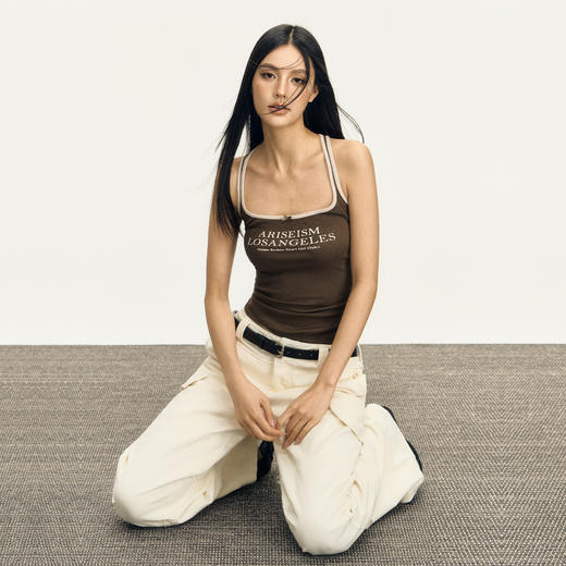 Ariseism 美式复古辣妹外穿吊带背心女2025夏季新款内搭无袖上衣 商品图4