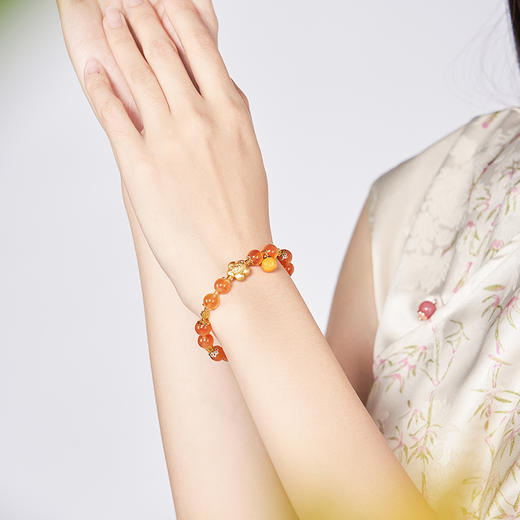 大英博物馆 巴斯特系列 糖心玛瑙 柿柿如意手链 商品图3