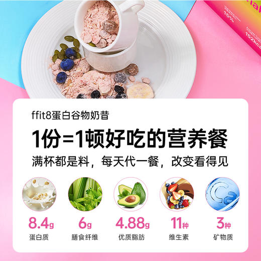 【会员专享】ffit8蛋白谷物奶昔 莓果味400g 商品图7
