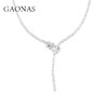 GAONAS  远航者时尚奢华白色设计y项链11602XW 商品缩略图2