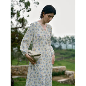 HeyDressV领收腰修身碎花连衣裙