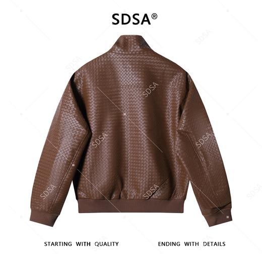 T25326SDSA男士秋冬新款痞帅男装复古皮衣格子拉链立领夹克百搭时尚外套 商品图4