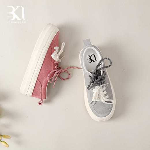 BAKERLOO双色鞋带厚底松糕鞋 商品图1