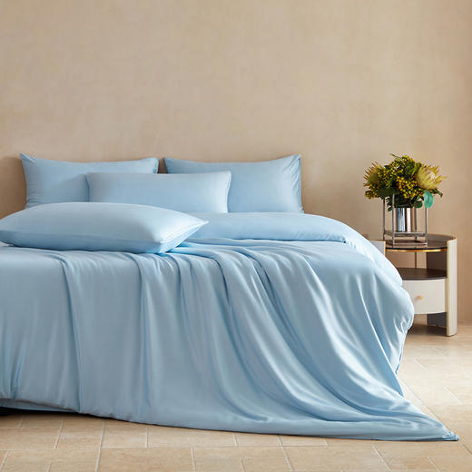 【60S竹纤维四件套】高端竹纤维四件套60S纯色A类婴幼儿天然抑菌床品件套 商品图5