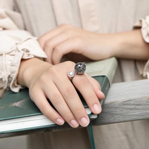 圆满镂空可替换香珠戒指 开口调节设计 （多款香味可选择 ）个性小众指环 随身便携香薰礼物送女友 商品图5