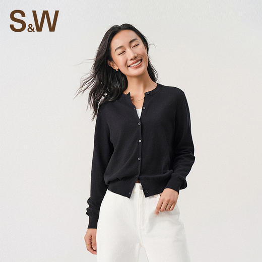 【sw速惟】简约经典秋冬针织披肩开衫S4AW4180 商品图1