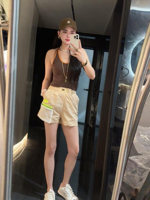 NK梭织网眼拼色女款短裤（蕾姐蓝色穿的L！杏色穿的Ｓ） 商品图7