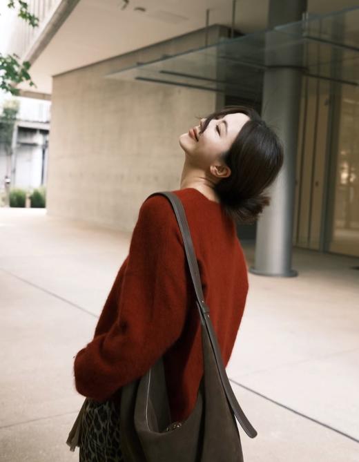 秋冬新款马卡龙色系100羊毛针织打底衫显瘦百搭羊毛衫 圆领、V领、半高领三款可选~ 商品图0