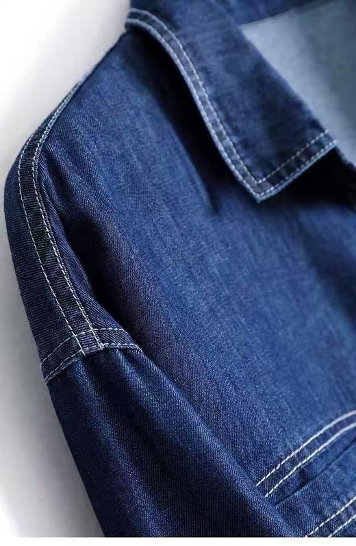 【秋新品】古泥品牌5820 100%棉双口袋牛仔衬衫外套-喜出 商品图6