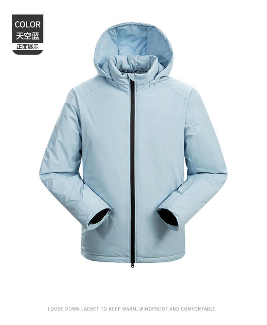 上身轻盈无感 防风防水锁温保暖连帽男女款棉衣防刮耐磨情侣款轻量化棉服BSF8288 商品图5