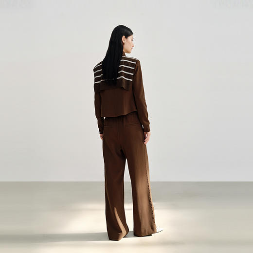 NEELLY纳俪商场同款秋季新款时尚抽绳休闲卫裤女直筒复古休闲长裤N25082H01103 商品图1