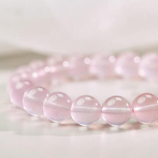 收藏级冰种马粉水晶手串 自然剔透 颗颗精选 商品图7