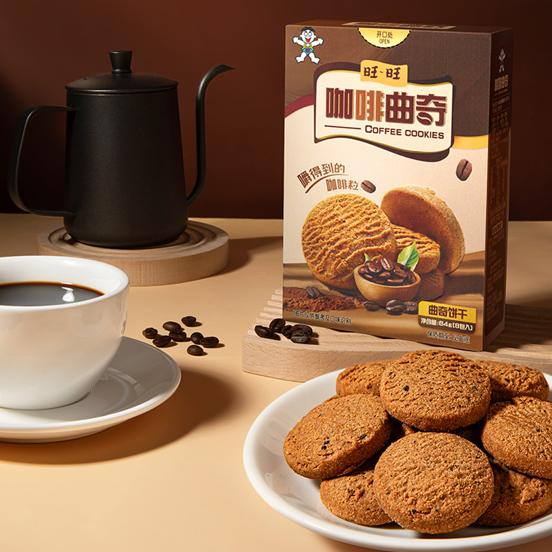旺旺 便携小包装 旺旺咖啡曲奇 咖啡味64g