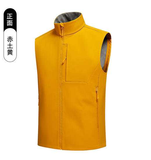 防水压胶 细腻里绒 秋冬款男士工装坎肩立领保暖背心软壳加绒马甲BSW25078 商品图7