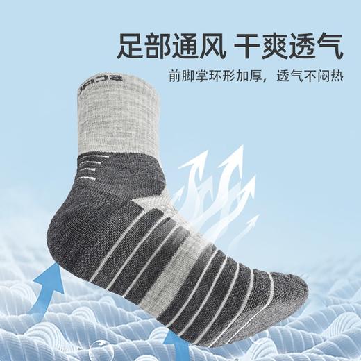 +【乐粉专属】SCALER思凯乐户外徒步轻量减震袜子美利奴羊毛男女中筒运动登山袜 S5240058 商品图3
