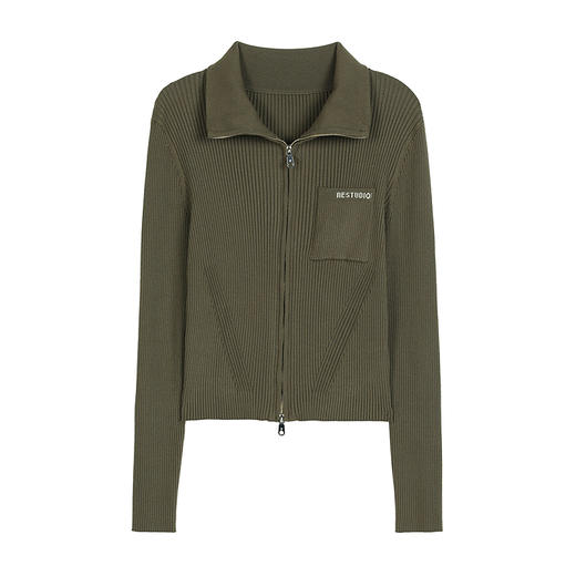 NEELLY纳俪商场同款秋季新款修身显瘦针织开衫女长袖休闲上衣N25082A01084 商品图3