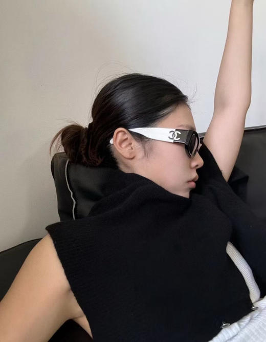 916-1 一搏同款 原厂能过验 熊猫配色 矩形窄框 猫眼墨镜 时尚太阳镜 真不压脸 贼舒适 商品图10