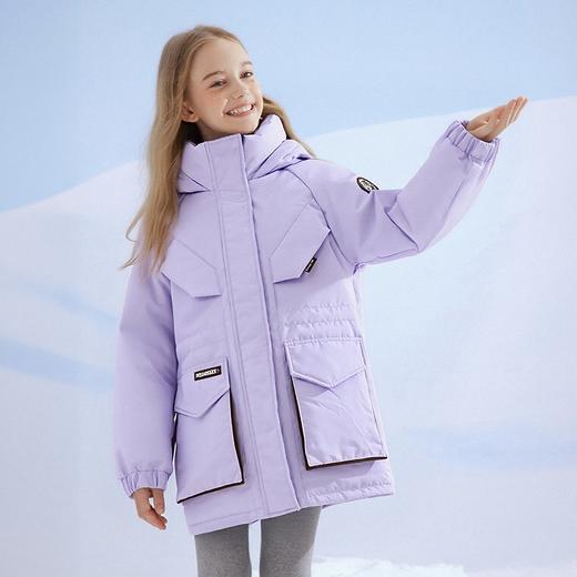 笛莎Deesha 童装女童羽绒服2025冬新款女童中长款连帽工装羽绒服 商品图1