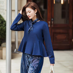 【林栖设计小店】（现货）荷叶边T恤莫代尔优雅百搭多色修身2025秋季新款上衣女1954146