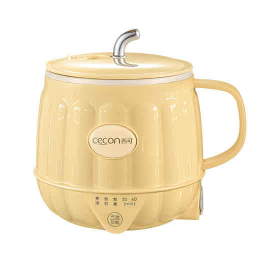 【云优选 】西可热奶杯 杯锅两用的多功能热奶杯 珐琅釉涂层内胆 触摸键设计 杯口直径10cm 5档调节 满杯容量600ml 热奶/烧水/炖煮/保温 送烫匙+蒸蛋架 商品图7