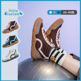 【爆款推荐】TY-小蓝羊25冬季复古赤足新款儿童校园运动二棉鞋户外保暖运动靴子-德训