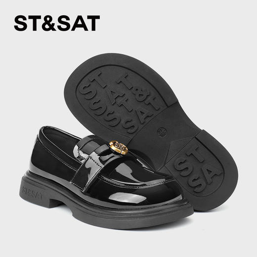 【童鞋】星期六山茶花扣饰漆皮女童乐福鞋SSD3191U19 商品图7