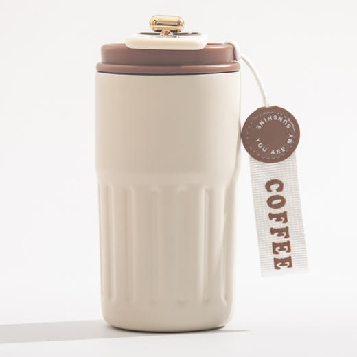 【智能温显咖啡杯】不锈钢智能温显咖啡杯户外便携带提绳保温杯随手杯 商品图3