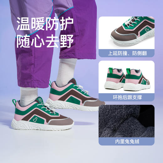 小蓝羊2025冬季新品儿童加绒运动鞋男女童户外防滑保暖靴子-探迹 商品图1