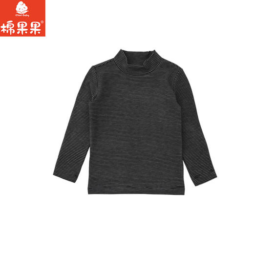 棉果果冬季新品条纹保暖打底90-130码半高领打底衫M401140425703 商品图0