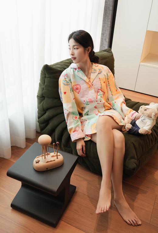 纯棉磨毛睡裙明星同款 商品图0