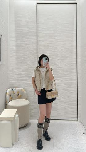 TY460-迪奥 25春夏 塔夫绸提花连帽腰带马甲 (PG*MM)9.16直播款