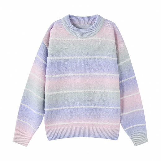 笛莎Deesha 童装女童毛衣2025冬新款女童渐变紫色半高领毛衣 商品图4