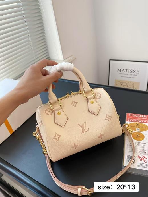 G498路易W登SPEEDY 20奶蓝色枕头包斜挎老花百搭 商品图1