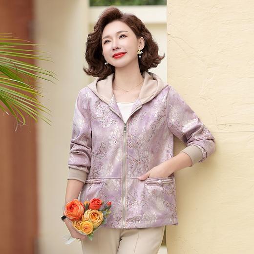 百媚生 连帽夹克衫小个子春装外套休闲气质上衣 商品图3