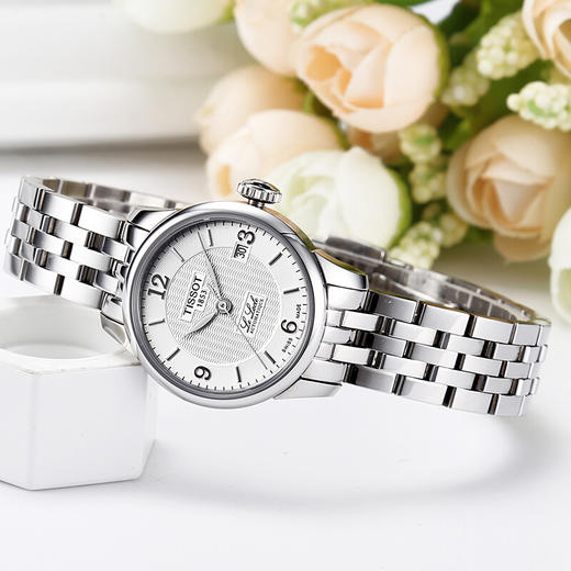天梭Tissot力洛克系列机械女表银盘钢带 T41.1.183.34 商品图1