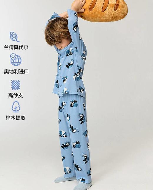 【春上新】8楼爱慕儿童Aimer Kids男孩熊猫歪歪家居长裤AK242J531，吊牌价399元 商品图1