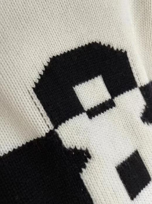 TY454-Dior 迪奥 熊猫黑白配色学院风Polo领针织毛衣（PG*MM）9.16直播款 商品图7