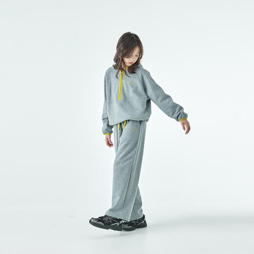 棵初2025年秋冬季新款中大女童加绒卫衣卫裤套装抗静电恒温亲子装 商品图4