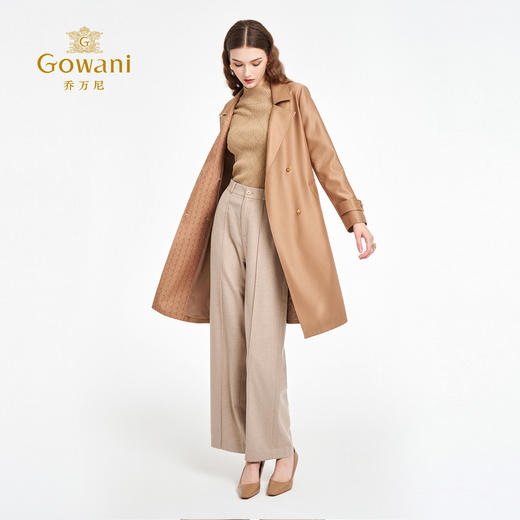 乔万尼2025秋新品高质感挺括酷飒收腰经典风衣ED3A282 商品图2