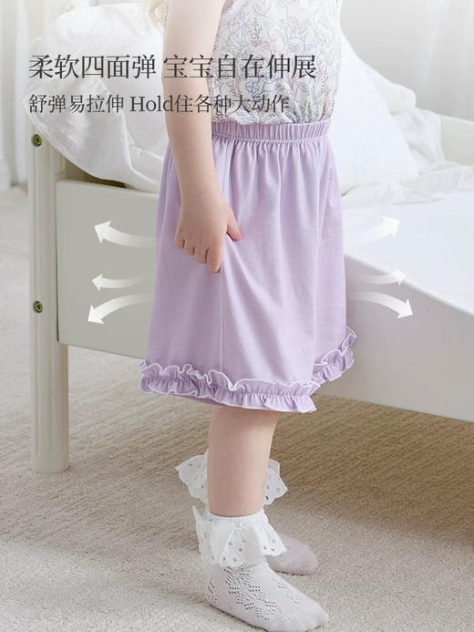 Domiamia 女宝宝针织花边家居短裤 夏季薄款大pp裤 商品图0